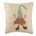 Casa si Gradina - Textile si covoare - Perne si pilote - Perne decorative - Perna Decorativa cu tematica de Craciun, Gnom 3 40x40 cm, Bej, Husa Detasabila, Burduf - Infinity.ro