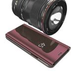 Laptop, Telefoane si Tablete - Telefoane mobile si accesorii - Accesorii Telefoane - Huse telefoane - Husa flip cover Clear View pentru Huawei P20 Lite - Protectie transparenta si stil rafinat in Rose Gold - Infinity.ro