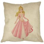Casa si Gradina - Textile si covoare - Perne si pilote - Perne decorative - Perna Decorativa Patrata Printesa de Aur, 40x40 cm, Husa Detasabila, Burduf - Infinity.ro