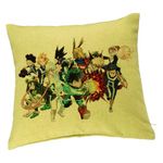 Casa si Gradina - Textile si covoare - Perne si pilote - Perne decorative - Perna Decorativa cu My Hero Academia Characters, 40x40 cm, Verde, Husa Detasabila, Burduf - Infinity.ro