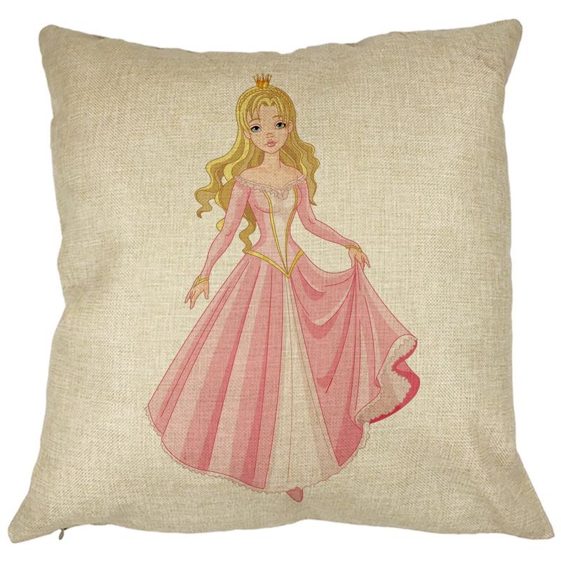 Casa si Gradina - Textile si covoare - Perne si pilote - Perne decorative - Perna Decorativa Patrata Printesa de Aur, 40x40 cm, Husa Detasabila, Burduf - Infinity.ro