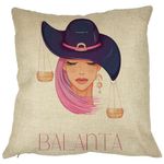 Casa si Gradina - Textile si covoare - Perne si pilote - Perne decorative - Perna Decorativa, Zodia Balanta, 40x40 cm, Husa Detasabila, Burduf - Infinity.ro