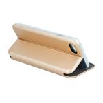 Laptop, Telefoane si Tablete - Telefoane mobile si accesorii - Accesorii Telefoane - Huse telefoane - Husa practica cu deschidere tip carte pentru Samsung Galaxy A41, buzunar pentru carduri inclus - Culoare auriu - Infinity.ro