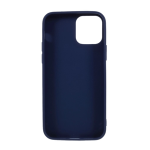 Carcasa spate siliconica moale pentru iPhone 12 Mini, culoare albastra, cu bumper de protectie