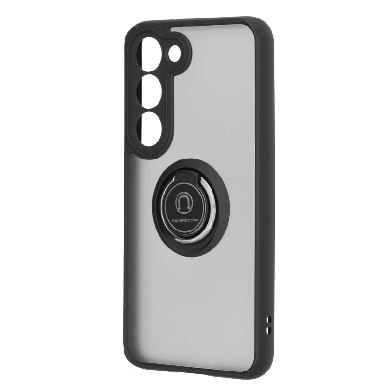 Laptop, Telefoane si Tablete - Telefoane mobile si accesorii - Accesorii Telefoane - Huse telefoane - Husa Inelara Magnetica pentru Samsung Galaxy S23 Plus, in Nuante de Negru si Transparent - Infinity.ro