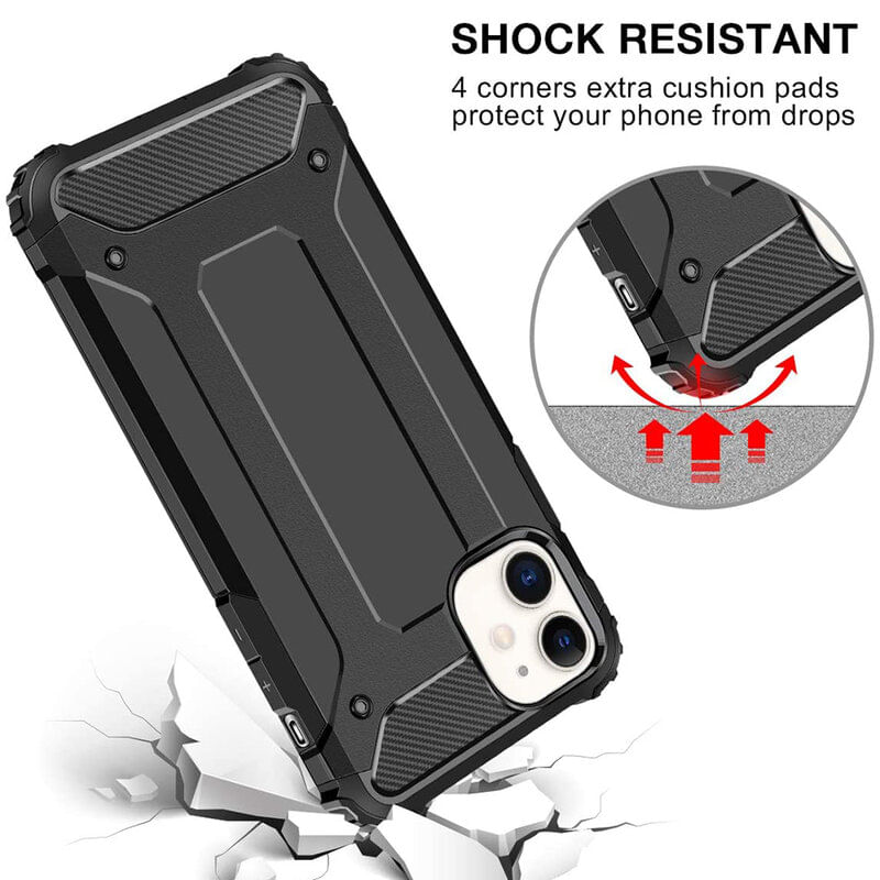 Laptop, Telefoane si Tablete - Telefoane mobile si accesorii - Accesorii Telefoane - Huse telefoane - Husa de protectie, Hybrid Armor, pentru iPhone 13 Pro Max, Negru - Infinity.ro