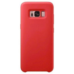 Husa de silicon moale pentru protectia spate a Samsung Galaxy S8, design bumper ultrasubtire, culoare rosie