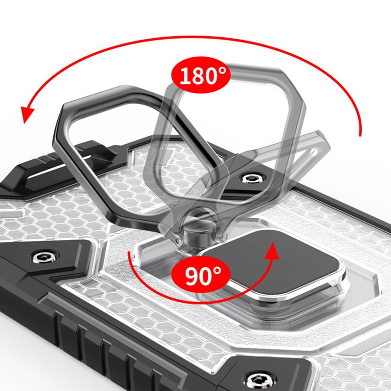 Laptop, Telefoane si Tablete - Telefoane mobile si accesorii - Accesorii Telefoane - Huse telefoane - Husa de protectie cu inel metalic si magnet auto, pentru iPhone 13 Pro, Negru - Infinity.ro