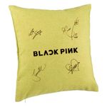 Casa si Gradina - Textile si covoare - Perne si pilote - Perne decorative - Perna Decorativa BlackPink cu Semnaturi, Model 2, 40x40 cm, Verde, Husa Detasabila, Burduf - Infinity.ro