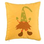 Casa si Gradina - Textile si covoare - Perne si pilote - Perne decorative - Perna Decorativa cu tematica de Craciun, Gnom 3 40x40 cm, Galben, Husa Detasabila, Burduf - Infinity.ro