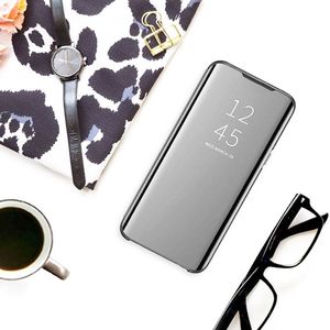 Husa flip cover Clear View pentru Samsung Galaxy S9 - Stilata protectie in nuante de argin