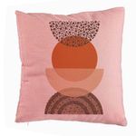 Casa si Gradina - Textile si covoare - Perne si pilote - Perne decorative - Perna Decorativa, Model Abstract Creativ 11, 40x40 cm, Roz, Husa Detasabila, Burduf - Infinity.ro