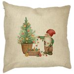 Casa si Gradina - Textile si covoare - Perne si pilote - Perne decorative - Perna Decorativa cu tematica de Craciun, 22, 40x40 cm, Husa Detasabila, Burduf - Infinity.ro