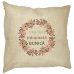Casa si Gradina - Textile si covoare - Perne si pilote - Perne decorative - Perna Decorativa pentru Bunica 7, 40x40 cm, Husa Detasabila, Burduf - Infinity.ro
