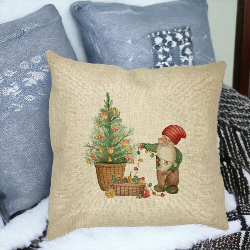 Casa si Gradina - Textile si covoare - Perne si pilote - Perne decorative - Perna Decorativa cu tematica de Craciun, 22, 40x40 cm, Husa Detasabila, Burduf - Infinity.ro
