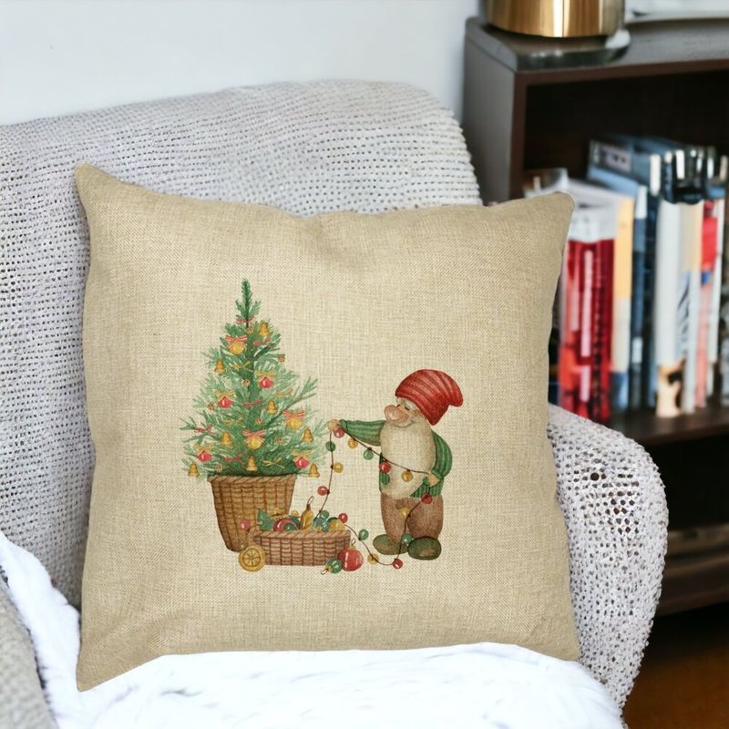 Casa si Gradina - Textile si covoare - Perne si pilote - Perne decorative - Perna Decorativa cu tematica de Craciun, 22, 40x40 cm, Husa Detasabila, Burduf - Infinity.ro