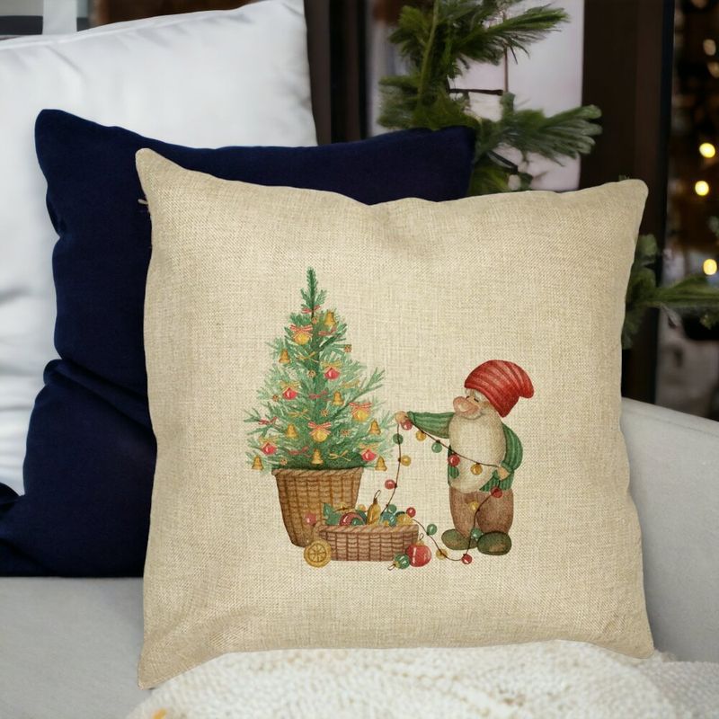 Casa si Gradina - Textile si covoare - Perne si pilote - Perne decorative - Perna Decorativa cu tematica de Craciun, 22, 40x40 cm, Husa Detasabila, Burduf - Infinity.ro
