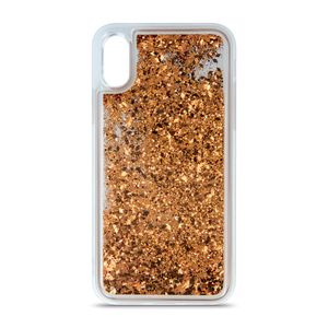 Husa bumper cu efect Liquid Sparkle pentru Xiaomi Redmi 10, culoare Gold