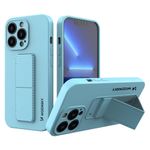 Laptop, Telefoane si Tablete - Telefoane mobile si accesorii - Accesorii Telefoane - Huse telefoane - Protectie si functionalitate intr-o singura husa - Husa magnetica cu stand metalic pentru iPhone 13 Pro, silicon, Ble - Infinity.ro