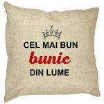 Casa si Gradina - Textile si covoare - Perne si pilote - Perne decorative - Perna Decorativa pentru Bunicul 2, 40x40 cm, Husa Detasabila, Burduf - Infinity.ro