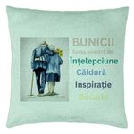 Casa si Gradina - Textile si covoare - Perne si pilote - Perne decorative - Perna Decorativa pentru Bunici 8, 40x40 cm, Verde Menta, Husa Detasabila, Burduf - Infinity.ro