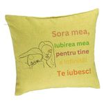 Casa si Gradina - Textile si covoare - Perne si pilote - Perne decorative - Perna Decorativa Sora mea 6, 40x40 cm, Verde, Husa Detasabila, Burduf - Infinity.ro