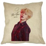 Casa si Gradina - Textile si covoare - Perne si pilote - Perne decorative - Perna Decorativa BTS Jimin 2, 40x40 cm, Husa Detasabila, Burduf - Infinity.ro