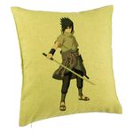 Casa si Gradina - Textile si covoare - Perne si pilote - Perne decorative - Perna Decorativa cu Nsruto Sasuke, 40x40 cm, Verde, Husa Detasabila, Burduf - Infinity.ro