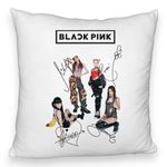 Casa si Gradina - Textile si covoare - Perne si pilote - Perne decorative - Perna Decorativa Fluffy BlackPink cu Semnaturi, Model 1, 40x40 cm, Husa Detasabila, Burduf - Infinity.ro
