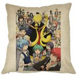 Casa si Gradina - Textile si covoare - Perne si pilote - Perne decorative - Perna Decorativa cu Assasination Classroom, 40x40 cm, Husa Detasabila, Burduf - Infinity.ro