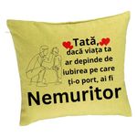 Casa si Gradina - Textile si covoare - Perne si pilote - Perne decorative - Perna Decorativa, Model pentru Tata 4, 40x40 cm, Verde, Husa Detasabila, Burduf - Infinity.ro