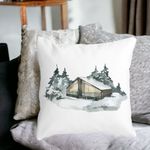 Casa si Gradina - Textile si covoare - Perne si pilote - Perne decorative - Perna Decorativa cu tematica de Craciun, 6, 40x40 cm, Alb mat, Husa Detasabila, Burduf - Infinity.ro