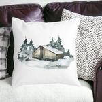 Casa si Gradina - Textile si covoare - Perne si pilote - Perne decorative - Perna Decorativa cu tematica de Craciun, 6, 40x40 cm, Alb mat, Husa Detasabila, Burduf - Infinity.ro