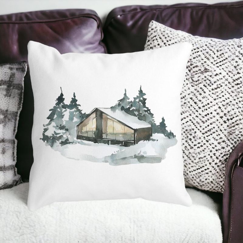 Casa si Gradina - Textile si covoare - Perne si pilote - Perne decorative - Perna Decorativa cu tematica de Craciun, 6, 40x40 cm, Alb mat, Husa Detasabila, Burduf - Infinity.ro