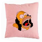 Casa si Gradina - Textile si covoare - Perne si pilote - Perne decorative - Perna Decorativa, Model Simpsons Homer 2, 40x40 cm, Roz, Husa Detasabila, Burduf - Infinity.ro