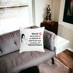 Casa si Gradina - Textile si covoare - Perne si pilote - Perne decorative - Perna Decorativa pentru Mama 12,40x40 cm, Alb mat, Husa Detasabila, Burduf - Infinity.ro