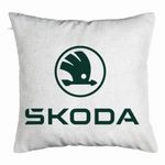 Casa si Gradina - Textile si covoare - Perne si pilote - Perne decorative - Perna Decorativa, Model Skoda, 40x40 cm, Alb Murdar, Husa Detasabila, Burduf - Infinity.ro