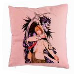 Casa si Gradina - Textile si covoare - Perne si pilote - Perne decorative - Perna Decorativa cu Deathnote 1, 40x40 cm, Roz, Husa Detasabila, Burduf - Infinity.ro