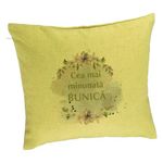 Casa si Gradina - Textile si covoare - Perne si pilote - Perne decorative - Perna Decorativa pentru Bunica 3, 40x40 cm, Verde, Husa Detasabila, Burduf - Infinity.ro