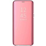 Laptop, Telefoane si Tablete - Telefoane mobile si accesorii - Accesorii Telefoane - Huse telefoane - Flip Cover Clear View pentru Samsung Galaxy A50 - Husa de protectie eleganta, culoare Rose Gol - Infinity.ro