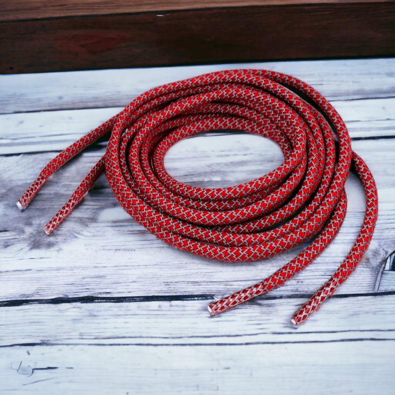 Fashion, accesorii si bijuterii - Femei - Incaltaminte femei - Accesorii incaltaminte - Sireturi rotunde reflectorizante Crisalida, lungime 130 cm, Rosu - Infinity.ro