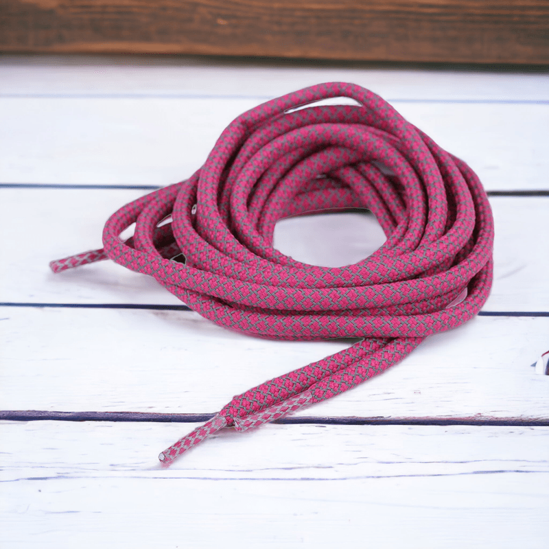 Fashion, accesorii si bijuterii - Femei - Incaltaminte femei - Accesorii incaltaminte - Sireturi rotunde reflectorizante Crisalida, lungime 130 cm, Roz - Infinity.ro