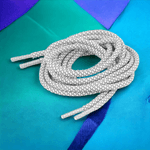 Fashion, accesorii si bijuterii - Femei - Incaltaminte femei - Accesorii incaltaminte - Sireturi rotunde reflectorizante Crisalida, lungime 130 cm, Alb - Infinity.ro