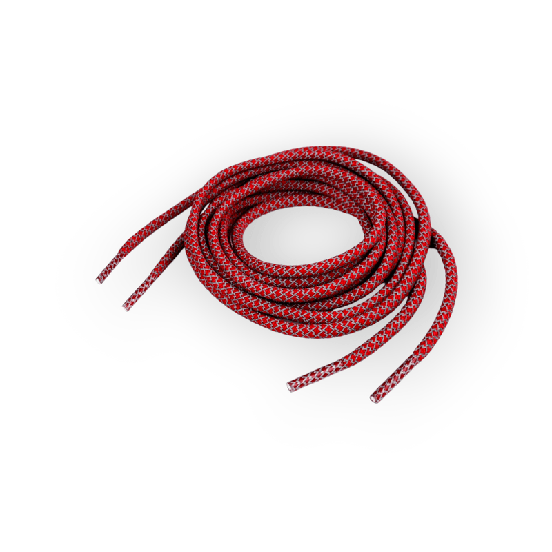 Fashion, accesorii si bijuterii - Femei - Incaltaminte femei - Accesorii incaltaminte - Sireturi rotunde reflectorizante Crisalida, lungime 130 cm, Rosu - Infinity.ro