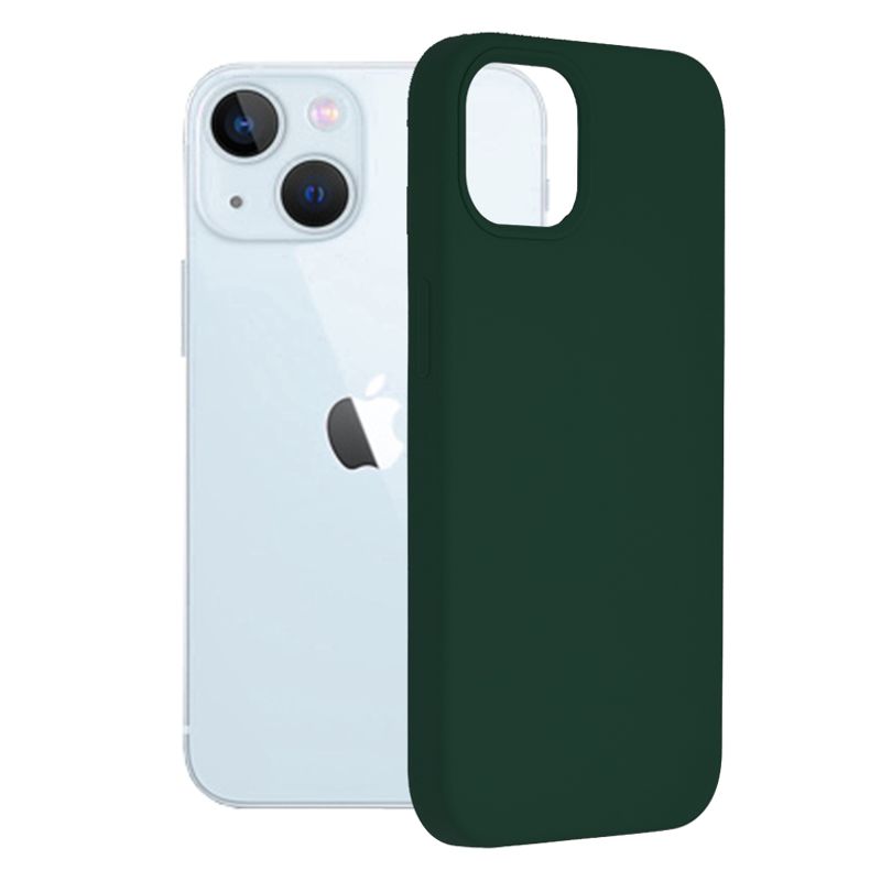 Laptop, Telefoane si Tablete - Telefoane mobile si accesorii - Accesorii Telefoane - Huse telefoane - Husa de protectie din silicon pentru iPhone 13 Pro, Verde inchis - Un scut elegant pentru noul tau iPhone - Infinity.ro