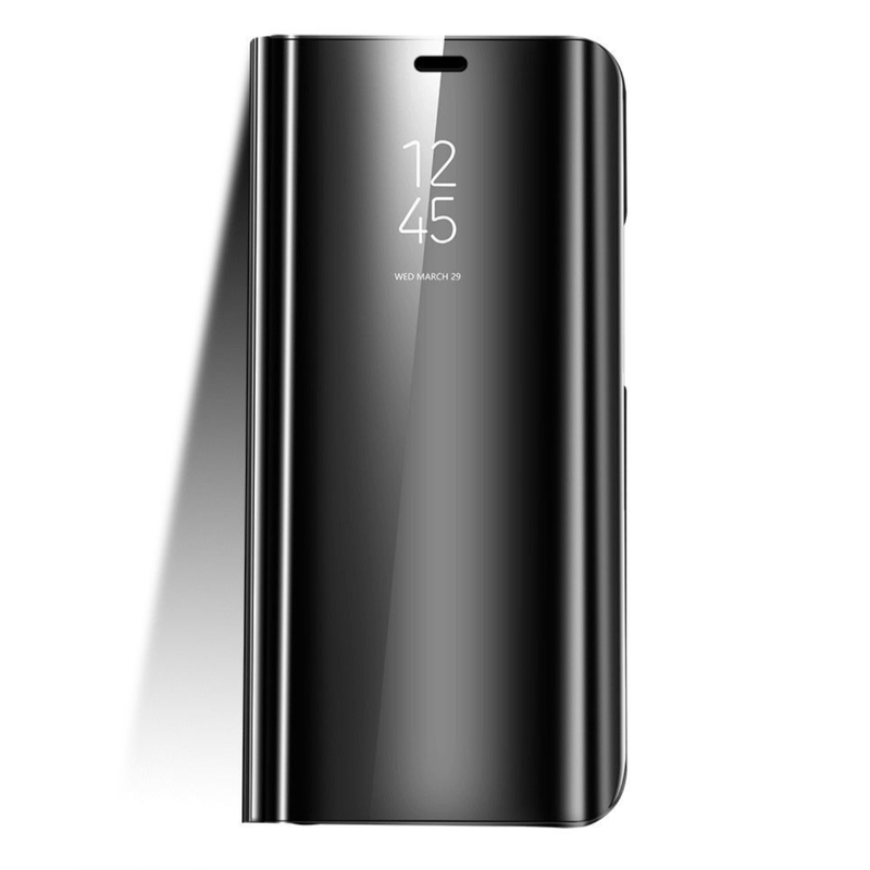 Laptop, Telefoane si Tablete - Telefoane mobile si accesorii - Accesorii Telefoane - Huse telefoane - Husa Clearview Flip - Design Negru cu Protectie de Calitate Superioara - Infinity.ro