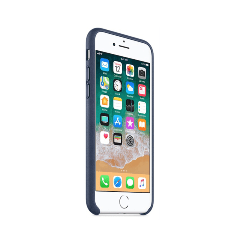 Laptop, Telefoane si Tablete - Telefoane mobile si accesorii - Accesorii Telefoane - Huse telefoane - Husa de protectie Apple Leather Case, pentru iPhone 7Plus si iPhone 8Plus, Bleumarin - Infinity.ro