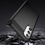 Laptop, Telefoane si Tablete - Telefoane mobile si accesorii - Accesorii Telefoane - Huse telefoane - Husa de protectie din silicon flexibil pentru Samsung Galaxy A34 5G, finisaj in carbon, culoare negr - Infinity.ro