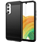 Laptop, Telefoane si Tablete - Telefoane mobile si accesorii - Accesorii Telefoane - Huse telefoane - Husa de protectie din silicon flexibil pentru Samsung Galaxy A34 5G, finisaj in carbon, culoare negr - Infinity.ro