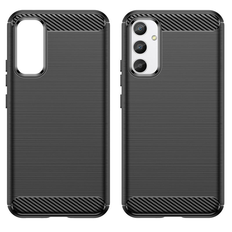 Laptop, Telefoane si Tablete - Telefoane mobile si accesorii - Accesorii Telefoane - Huse telefoane - Husa de protectie din silicon flexibil pentru Samsung Galaxy A34 5G, finisaj in carbon, culoare negr - Infinity.ro